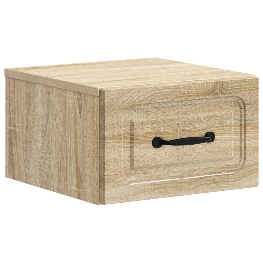 vidaXL Wandbeugel Bedkast Sonoma Eiken 34,5 x 33 x 20 cm Bewerkt hout vidaXL Wandbeugel Bedkast Sonoma Eiken 34,5 x 33 x 20 cm Bewerkt hout afbeelding 1