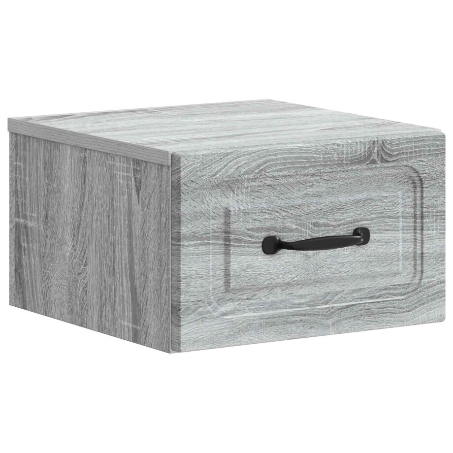 vidaXL Wandbeugel Bedkast Grijs sonoma 34,5 x 33 x 20 cm Bewerkt hout afbeelding 1