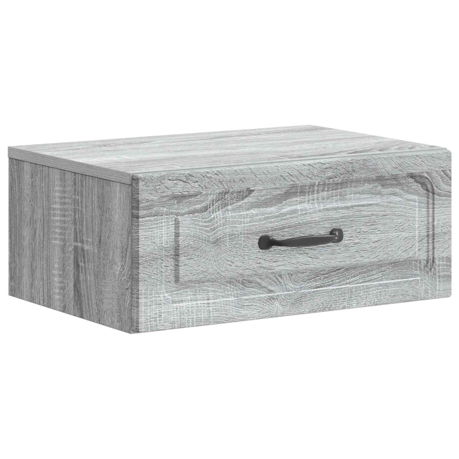 vidaXL Wandbeugel Bedkast Grijs sonoma 49 x 34,5 x 20 cm Bewerkt hout afbeelding 1