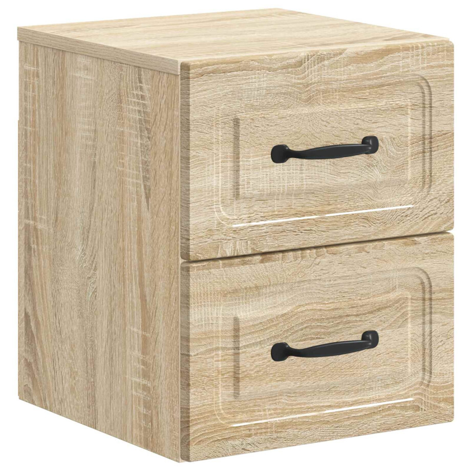 vidaXL Wandbeugel Bedkast Sonoma Eiken 34,5 x 33 x 40 cm Bewerkt hout vidaXL Wandbeugel Bedkast Sonoma Eiken 34,5 x 33 x 40 cm Bewerkt hout afbeelding 1