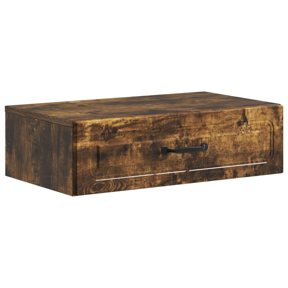 vidaXL Wandmontage Zijtafel Gerookt eiken 59 x 34,5 x 17 cm vidaXL Wandmontage Zijtafel Gerookt eiken 59 x 34,5 x 17 cm afbeelding 1