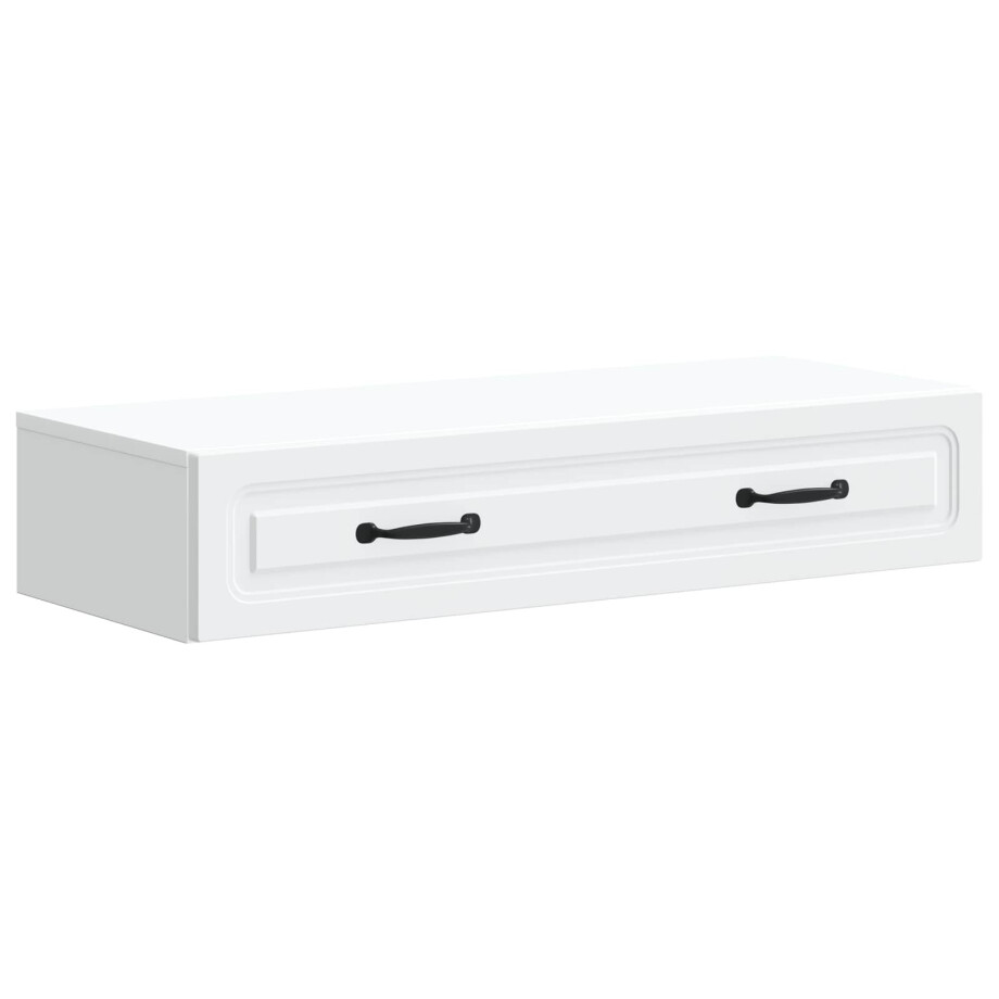 vidaXL Wandmontage Zijtafel Wit 87,5 x 34,5 x 17 cm Bewerkt hout afbeelding 1