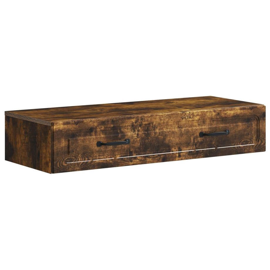 vidaXL Wandmontage Zijtafel Gerookt eiken 87,5 x 34,5 x 17 cm vidaXL Wandmontage Zijtafel Gerookt eiken 87,5 x 34,5 x 17 cm afbeelding 1