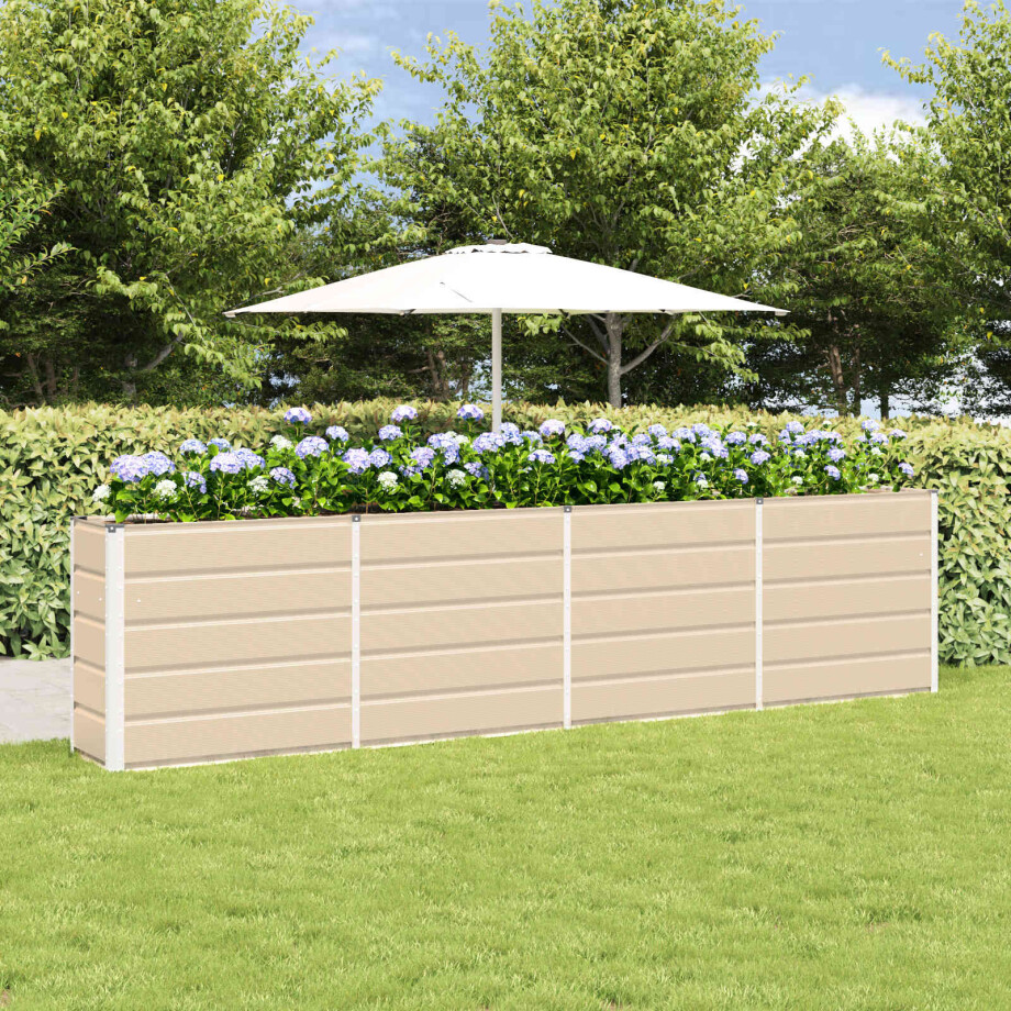 vidaXL Plantenbak Ivoor 320 x 40 x 75 cm Staal afbeelding 1