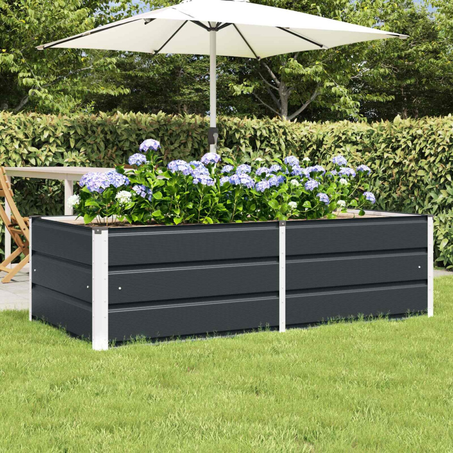 vidaXL Plantenbak Antraciet 160 x 80 x 45 cm Staal afbeelding 1