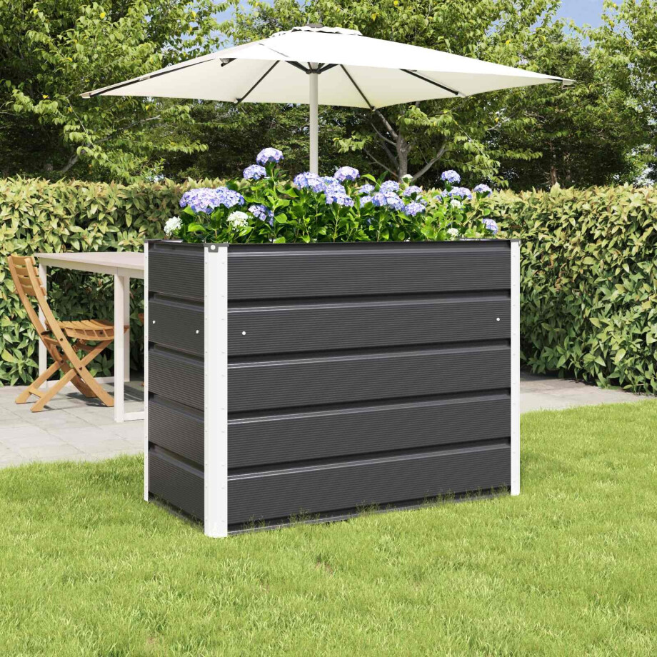 vidaXL Plantenbak Antraciet 100 x 50 x 75 cm Gegalvaniseerd staal afbeelding 1
