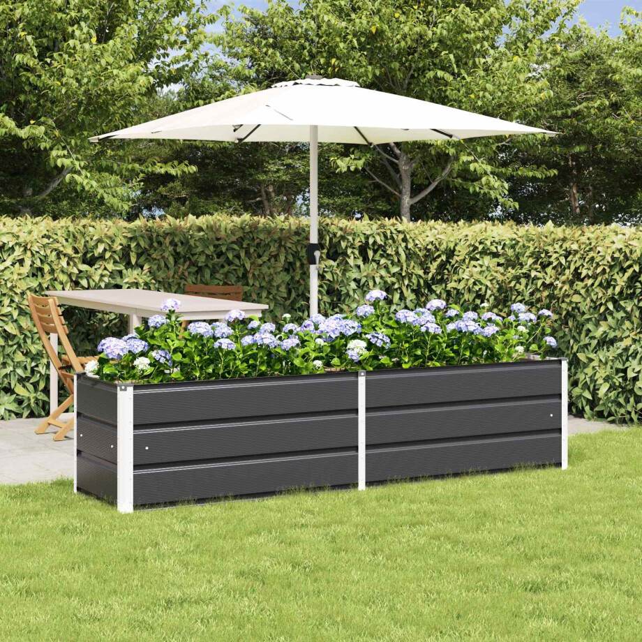 vidaXL Plantenbak Antraciet 480 x 50 x 45 cm Gegalvaniseerd staal afbeelding 1