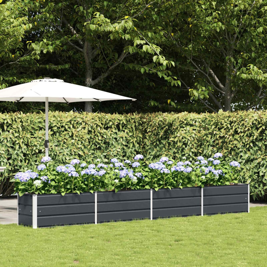 vidaXL Plantenbak Antraciet 480 x 50 x 45 cm Gegalvaniseerd staal afbeelding 1