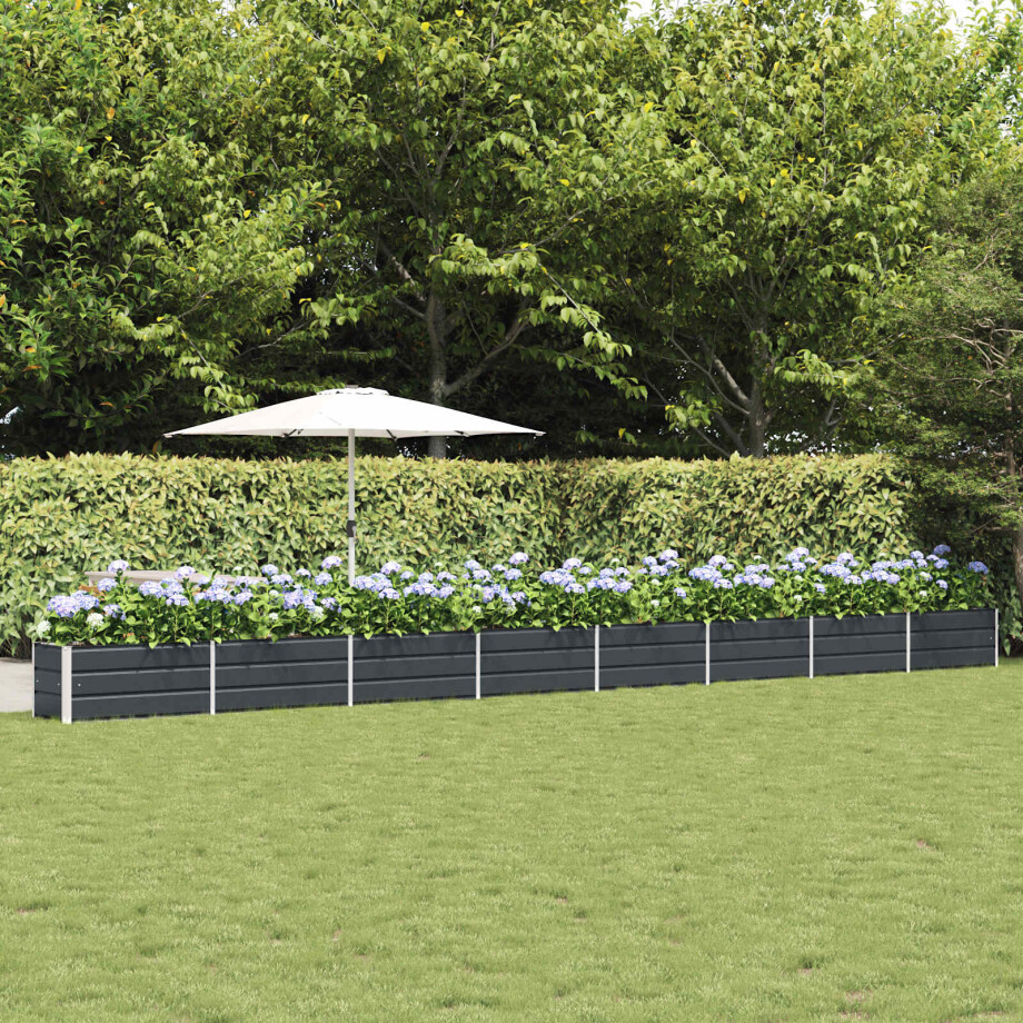 vidaXL Plantenbak Antraciet 770 x 50 x 45 cm Gegalvaniseerd staal afbeelding 1