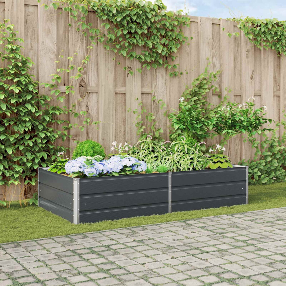 vidaXL Plantenbak Antraciet 195 x 100 x 45 cm Gegalvaniseerd staal vidaXL Plantenbak Antraciet 195 x 100 x 45 cm Gegalvaniseerd staal afbeelding 1