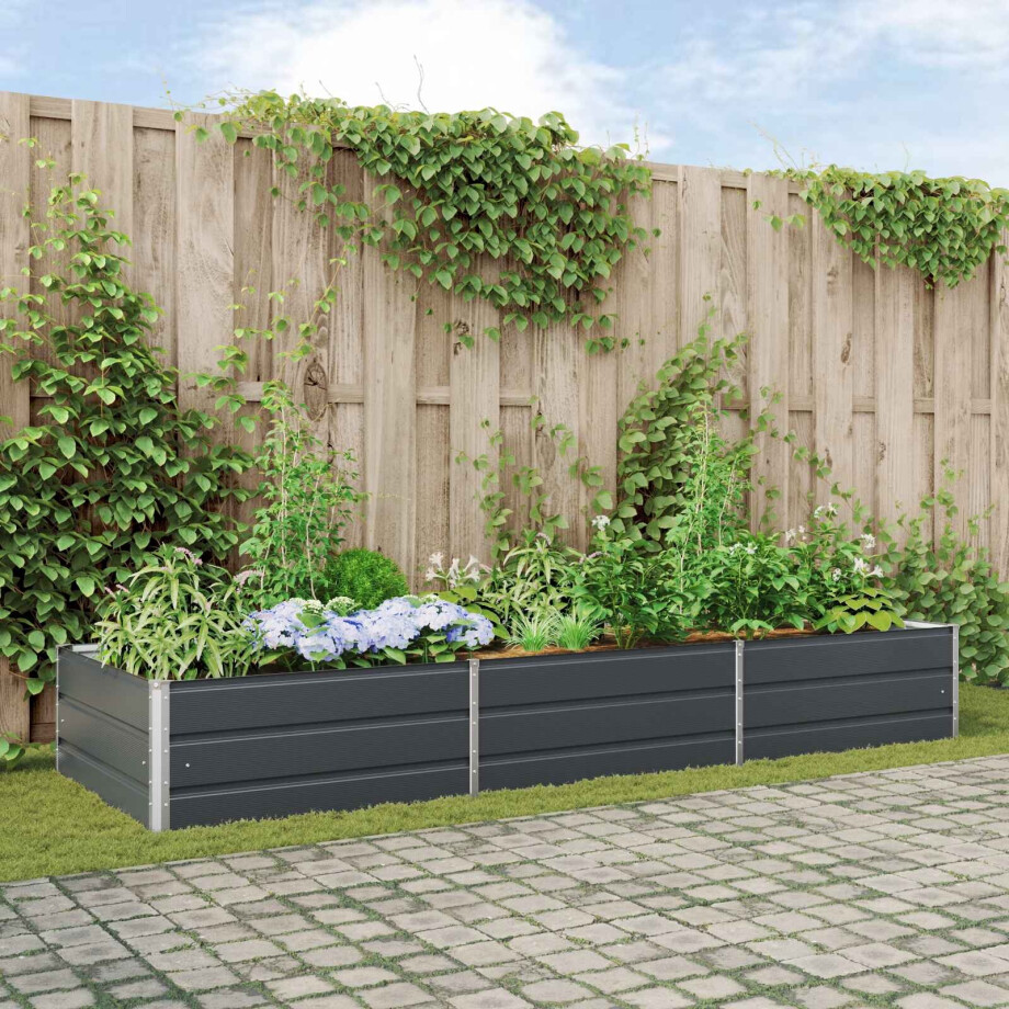 vidaXL Plantenbak Antraciet 290 x 100 x 45 cm Gegalvaniseerd staal vidaXL Plantenbak Antraciet 290 x 100 x 45 cm Gegalvaniseerd staal afbeelding 1
