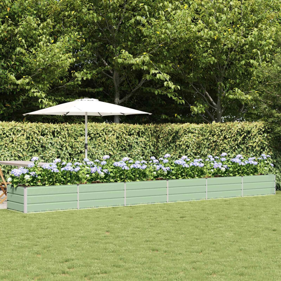 vidaXL Plantenbak Groen 600 x 80 x 45 cm Staal afbeelding 1