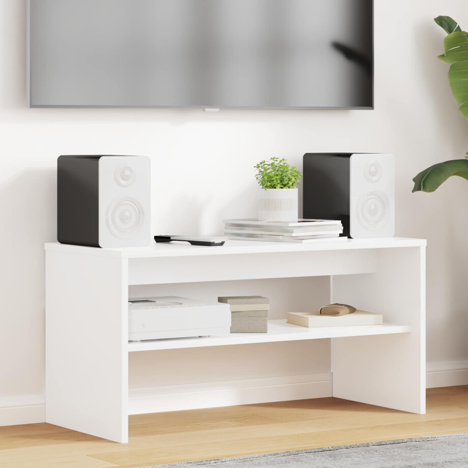 vidaXL TV-kast Wit 80 x 35 x 40 cm Bewerkt hout afbeelding 1