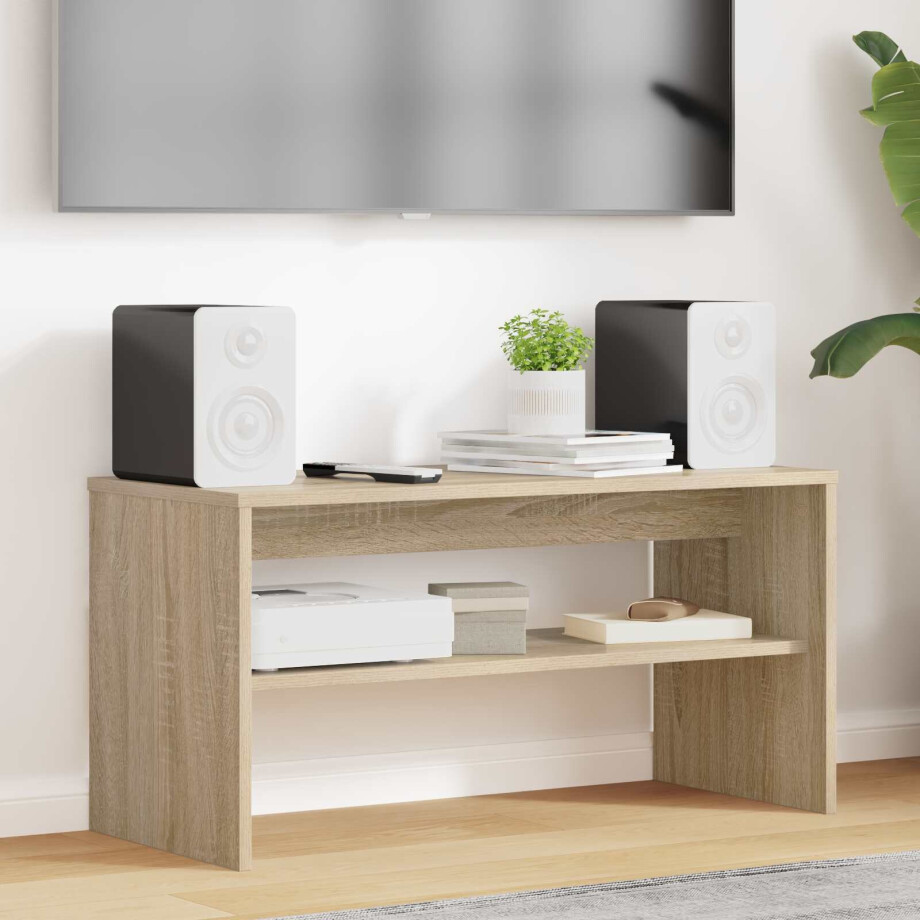vidaXL TV-kast Sonoma Eiken 80 x 35 x 40 cm Bewerkt hout afbeelding 1