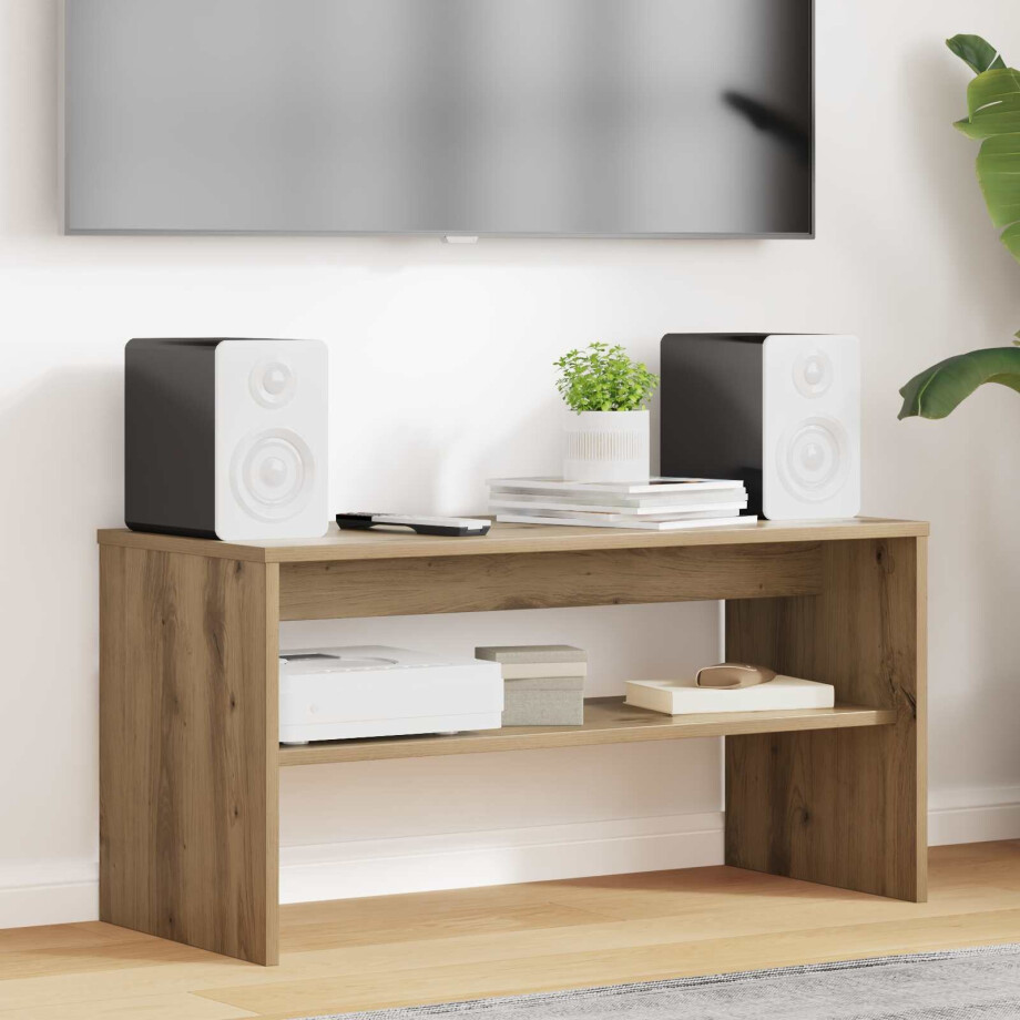 vidaXL TV-kast Artisan Eiken 80 x 35 x 40 cm Bewerkt hout afbeelding 1