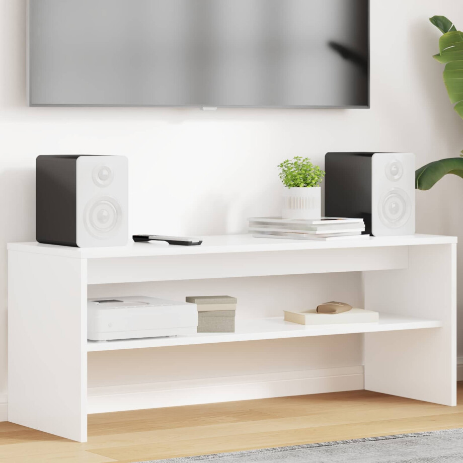 vidaXL TV-kast Wit 100 x 35 x 40 cm Bewerkt hout afbeelding 1