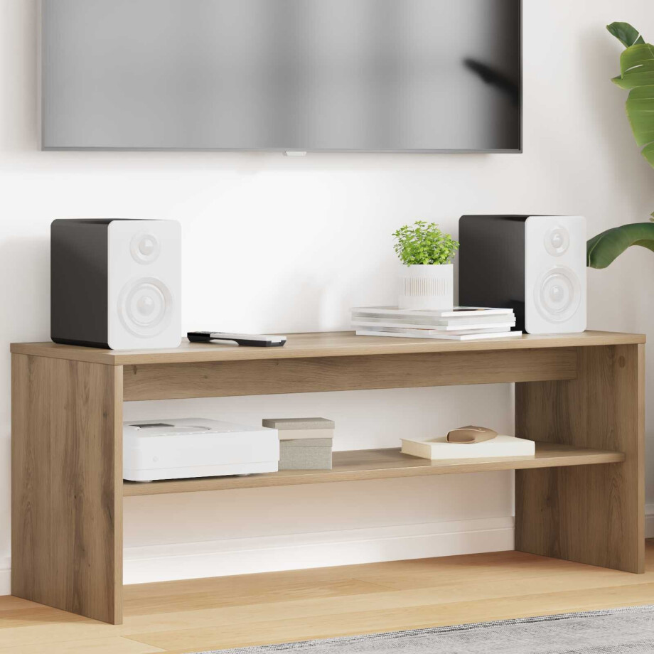 vidaXL TV-kast Artisan Eiken 100 x 35 x 40 cm Bewerkt hout afbeelding 1
