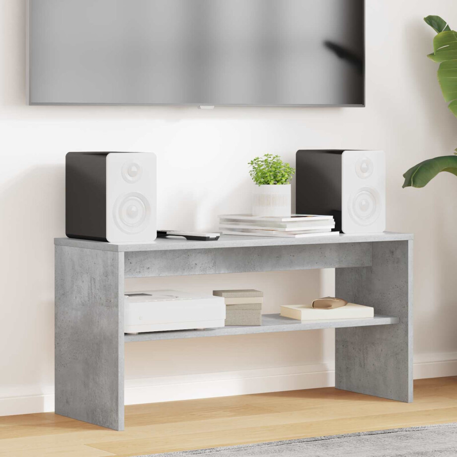 vidaXL TV-kast Beton Grijs 80 x 30 x 40 cm Bewerkt hout afbeelding 1