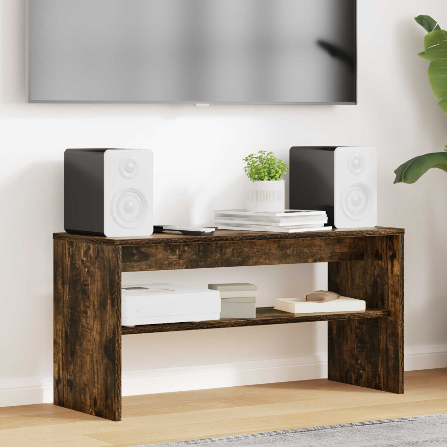 vidaXL TV-kast Gerookt eiken 80 x 30 x 40 cm Bewerkt hout afbeelding 1