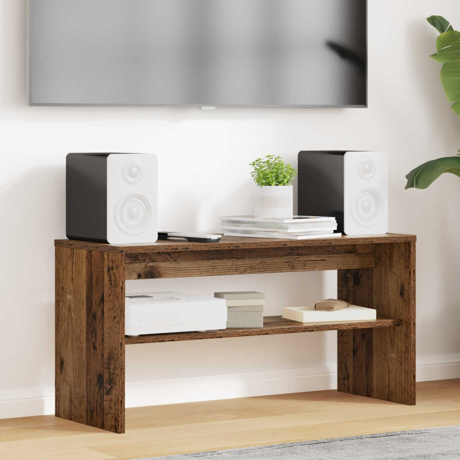 vidaXL TV-kast Oudhout 80 x 30 x 40 cm Bewerkt hout afbeelding 1