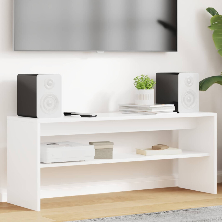 vidaXL TV-kast Wit 100 x 30 x 40 cm Bewerkt hout afbeelding 1