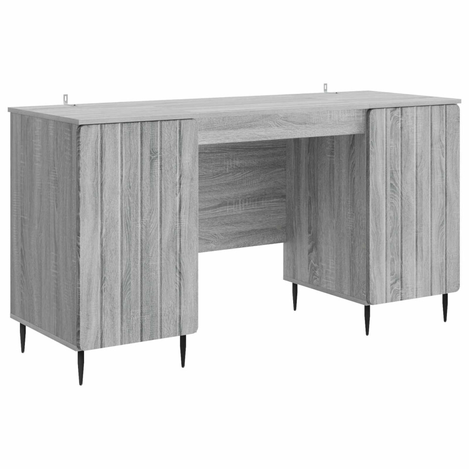 vidaXL Bureau met plank Grijs sonoma 142,5 x 50 x 75 cm Bewerkt hout vidaXL Bureau met plank Grijs sonoma 142,5 x 50 x 75 cm Bewerkt hout afbeelding 1