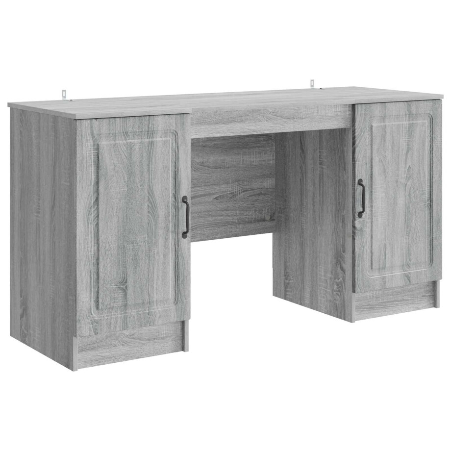 vidaXL Bureau met plank Grijs sonoma 142,5 x 50 x 75 cm Bewerkt hout vidaXL Bureau met plank Grijs sonoma 142,5 x 50 x 75 cm Bewerkt hout afbeelding 1