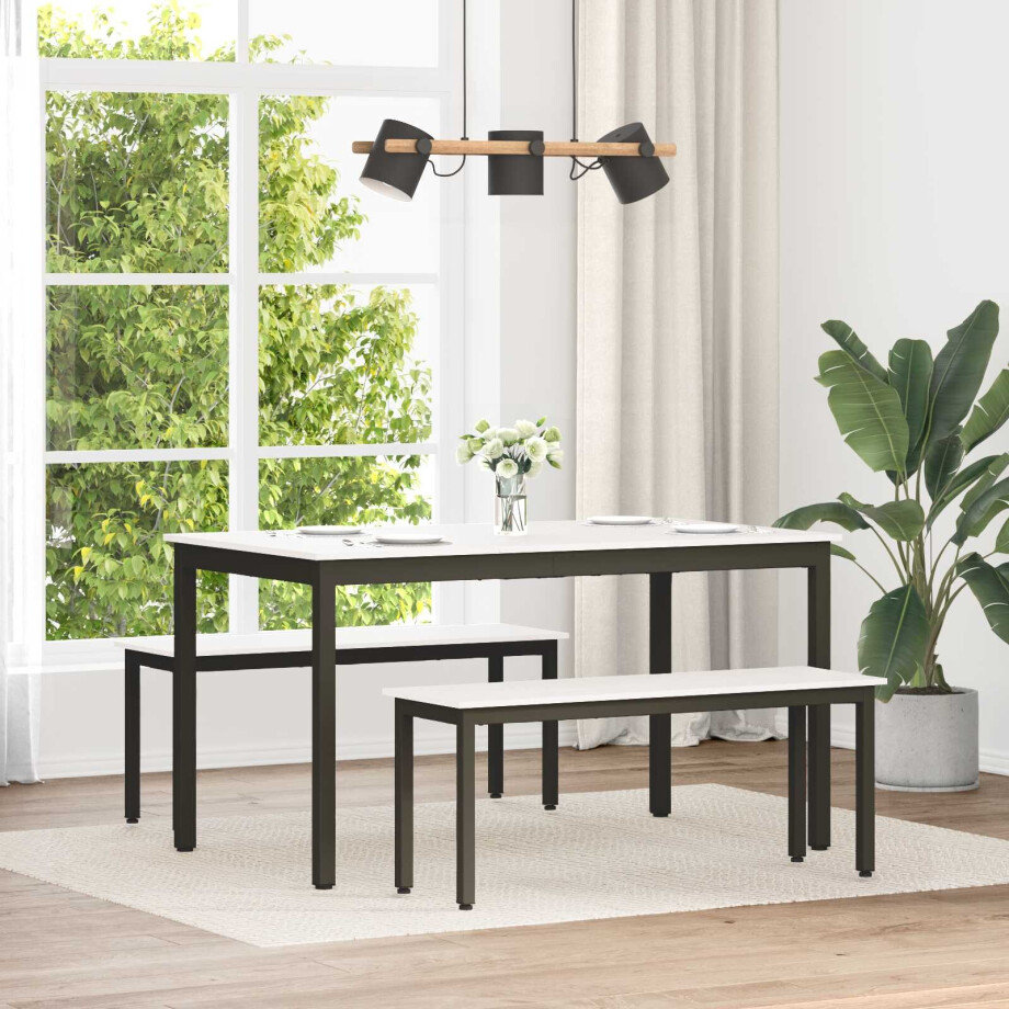 vidaXL Bank Wit 110 x 35 x 45 cm Massief grenenhout vidaXL Bank Wit 110 x 35 x 45 cm Massief grenenhout afbeelding 1