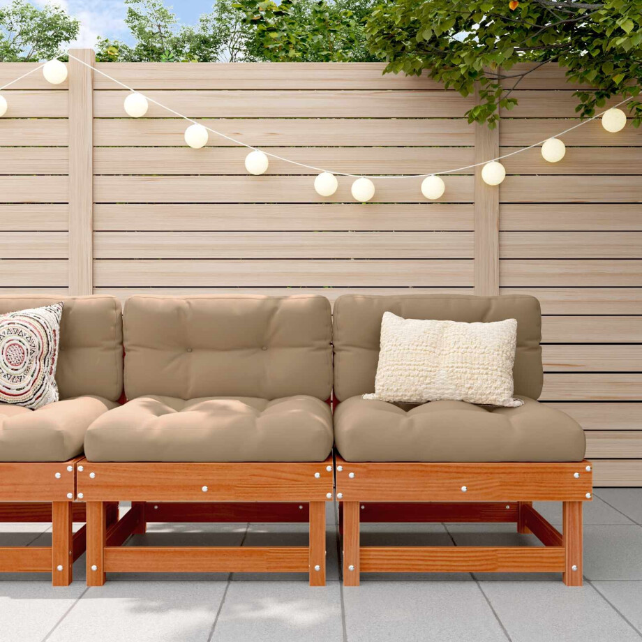 vidaXL Tuin Midden Sofa Massief grenenhout Waskleur Bruin afbeelding 1