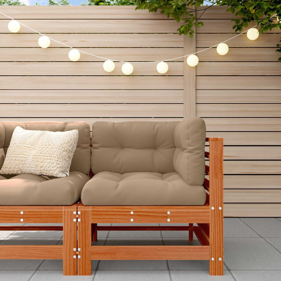 vidaXL Tuin hoekbank Massief grenenhout Wasbruin afbeelding 1