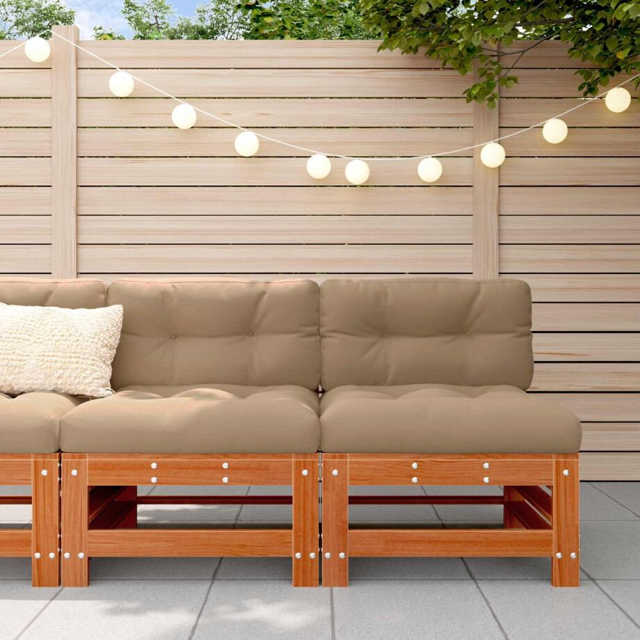 vidaXL Tuin Midden Sofa Massief grenenhout Wasbruin afbeelding 1