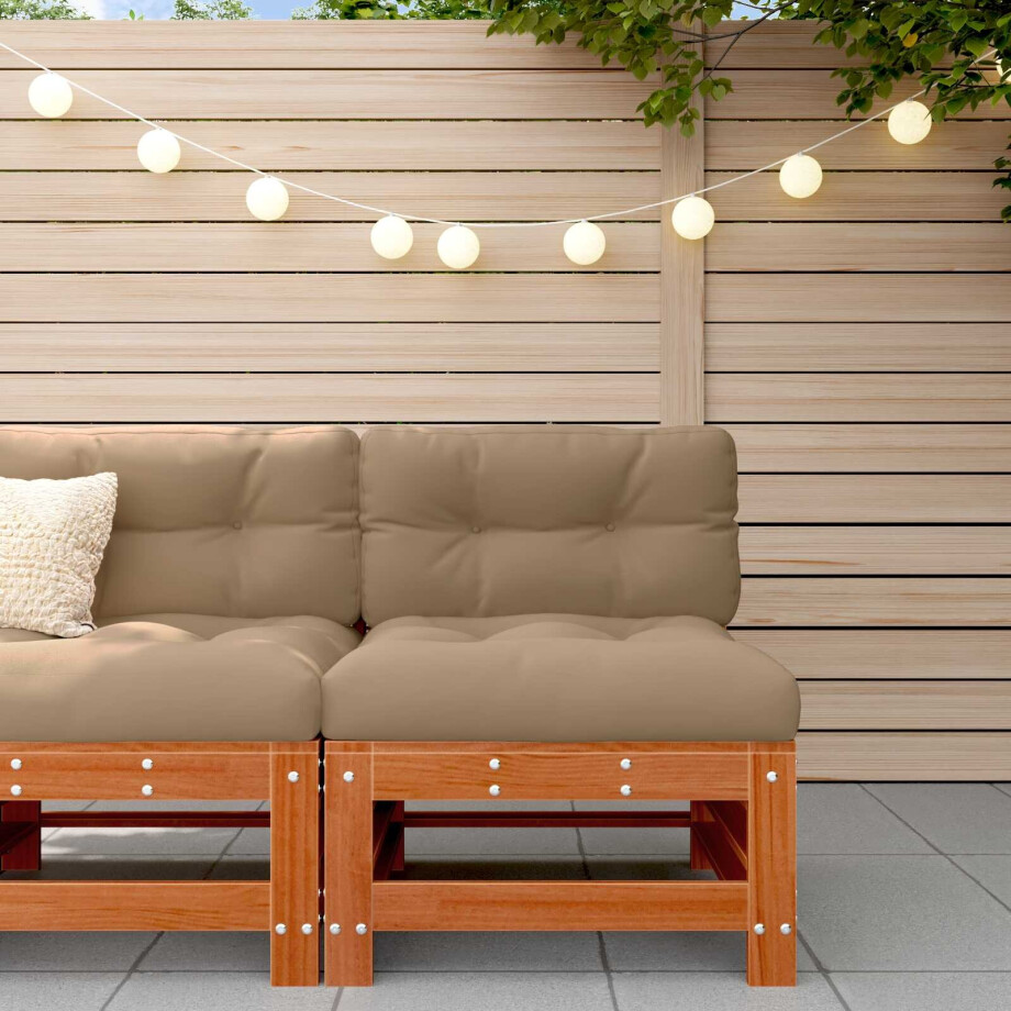 vidaXL Tuin Midden Sofa Massief grenenhout Wax Bruin Den afbeelding 1