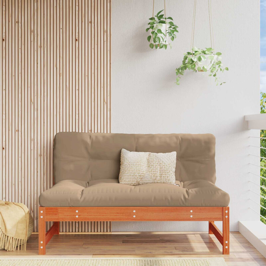 vidaXL Tuin Midden Sofa Massief grenenhout Wasbruin afbeelding 1
