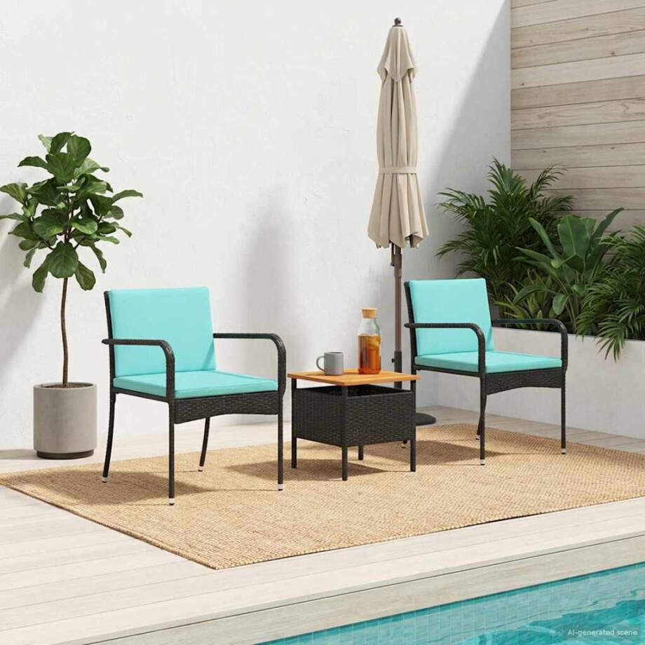 vidaXL Tuin set met kussen staal vidaXL Tuin set met kussen staal afbeelding 1