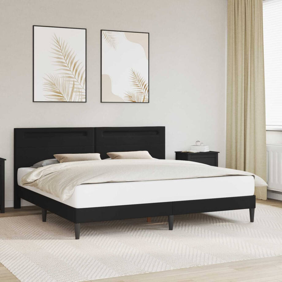 vidaXL Bedframe Zwart 180 x 200 cm Kunstleer vidaXL Bedframe Zwart 180 x 200 cm Kunstleer afbeelding 1
