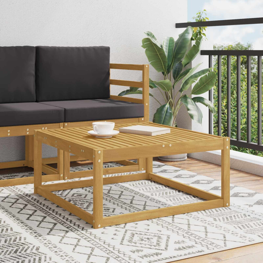 vidaXL Buiten Voetenbank Massief Acaciahout Wit 79 x 79 x 37 cm vidaXL Buiten Voetenbank Massief Acaciahout Wit 79 x 79 x 37 cm afbeelding 1