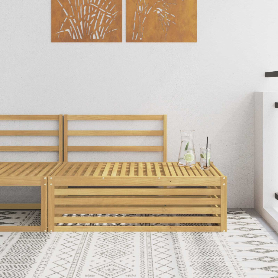vidaXL Buiten Eindbank Wit 115 x 83 x 73 cm Massief Acaciahout vidaXL Buiten Eindbank Wit 115 x 83 x 73 cm Massief Acaciahout afbeelding 1
