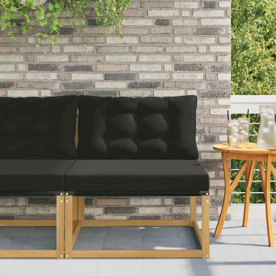 vidaXL Buiten Midden Sofa met kussen Wit 79 x 83 x 73 cm staal vidaXL Buiten Midden Sofa met kussen Wit 79 x 83 x 73 cm staal afbeelding 1