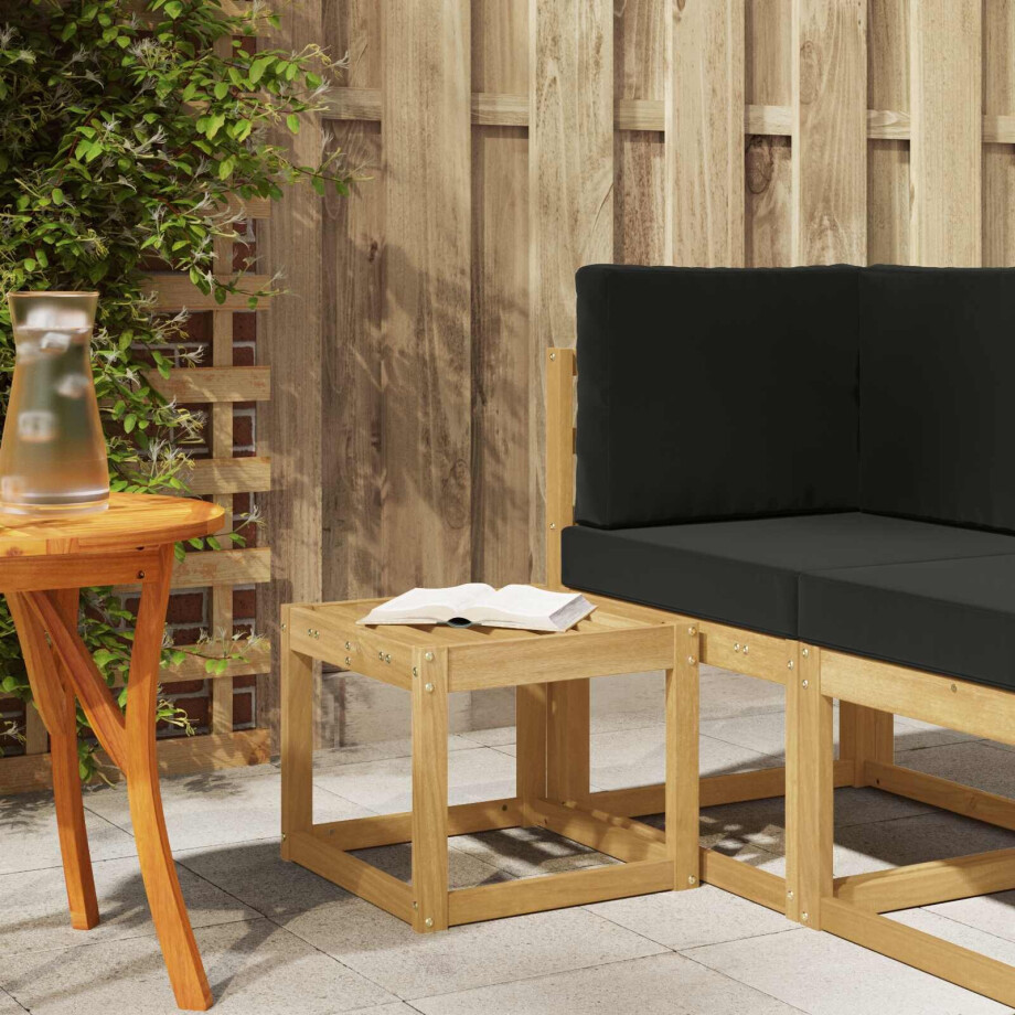 vidaXL Buitenstoolbank Wit 43 x 43 x 37 cm Massief Acaciahout vidaXL Buitenstoolbank Wit 43 x 43 x 37 cm Massief Acaciahout afbeelding 1