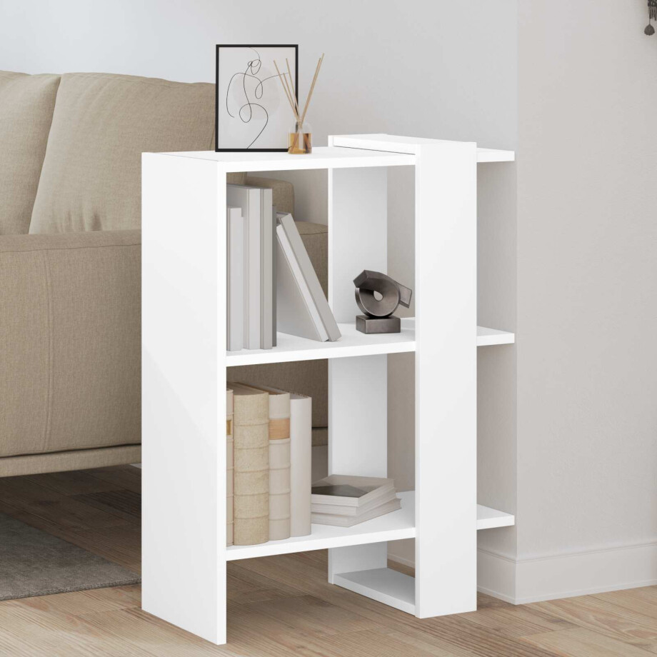 vidaXL Boekenkast Wit 52 x 25 x 71,5 cm Bewerkt hout vidaXL Boekenkast Wit 52 x 25 x 71,5 cm Bewerkt hout afbeelding 1