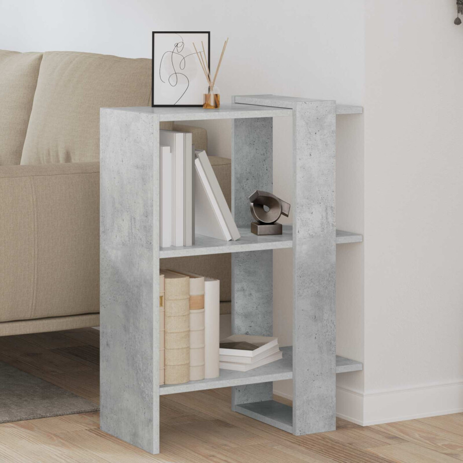 vidaXL Boekenkast Beton Grijs 52 x 25 x 71,5 cm Bewerkt hout vidaXL Boekenkast Beton Grijs 52 x 25 x 71,5 cm Bewerkt hout afbeelding 1
