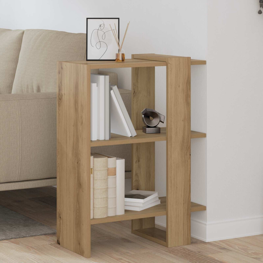 vidaXL Boekenkast Artisan Eiken 52 x 25 x 71,5 cm Bewerkt hout afbeelding 1