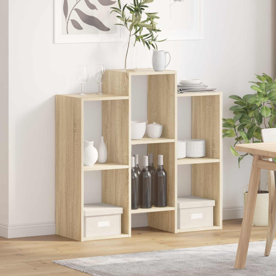 vidaXL Dressoir Sonoma Eiken 90 x 30 x 90 cm afbeelding 1