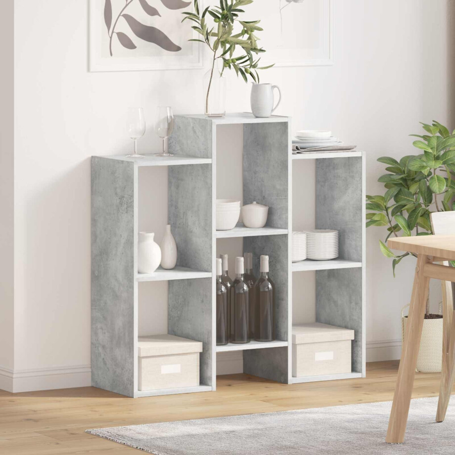 vidaXL Dressoir Beton Grijs 90 x 30 x 90 cm afbeelding 1