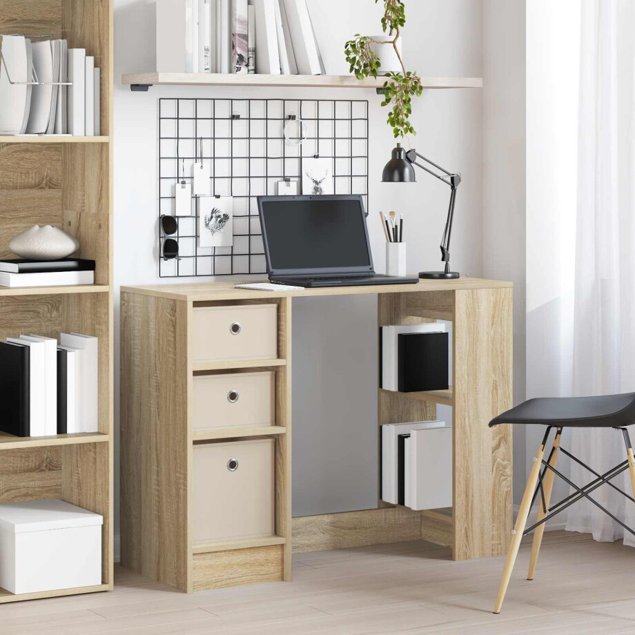 vidaXL Bureau met lade Sonoma Eiken 100 x 40 x 75 cm Bewerkt hout vidaXL Bureau met lade Sonoma Eiken 100 x 40 x 75 cm Bewerkt hout afbeelding 1
