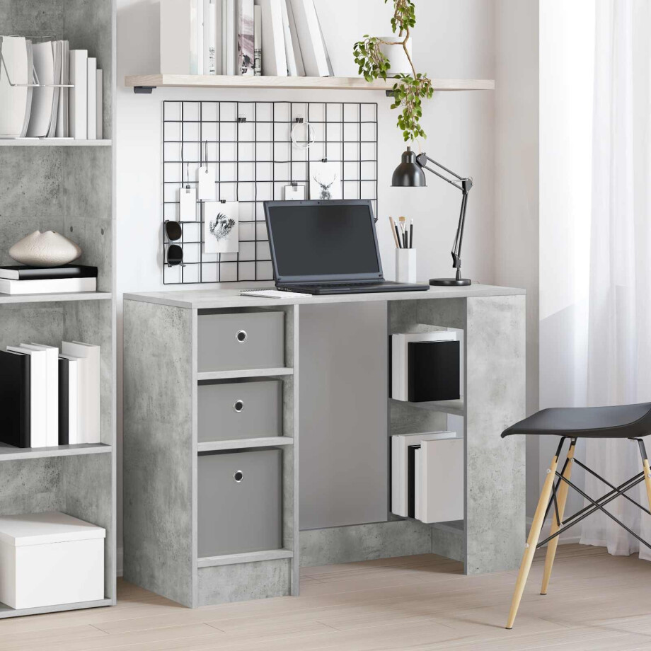 vidaXL Bureau met lade Beton Grijs 100 x 40 x 75 cm Bewerkt hout vidaXL Bureau met lade Beton Grijs 100 x 40 x 75 cm Bewerkt hout afbeelding 1