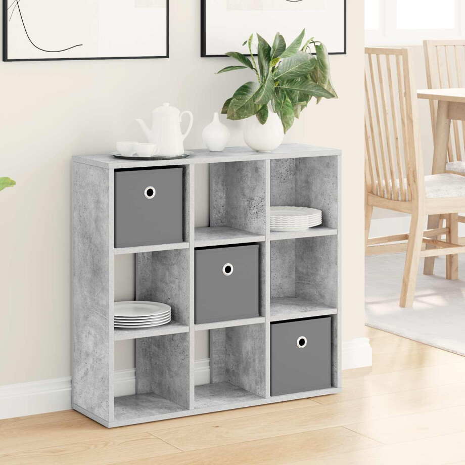 vidaXL Dressoir met lade Beton Grijs 73,5 x 24 x 69,5 cm afbeelding 1