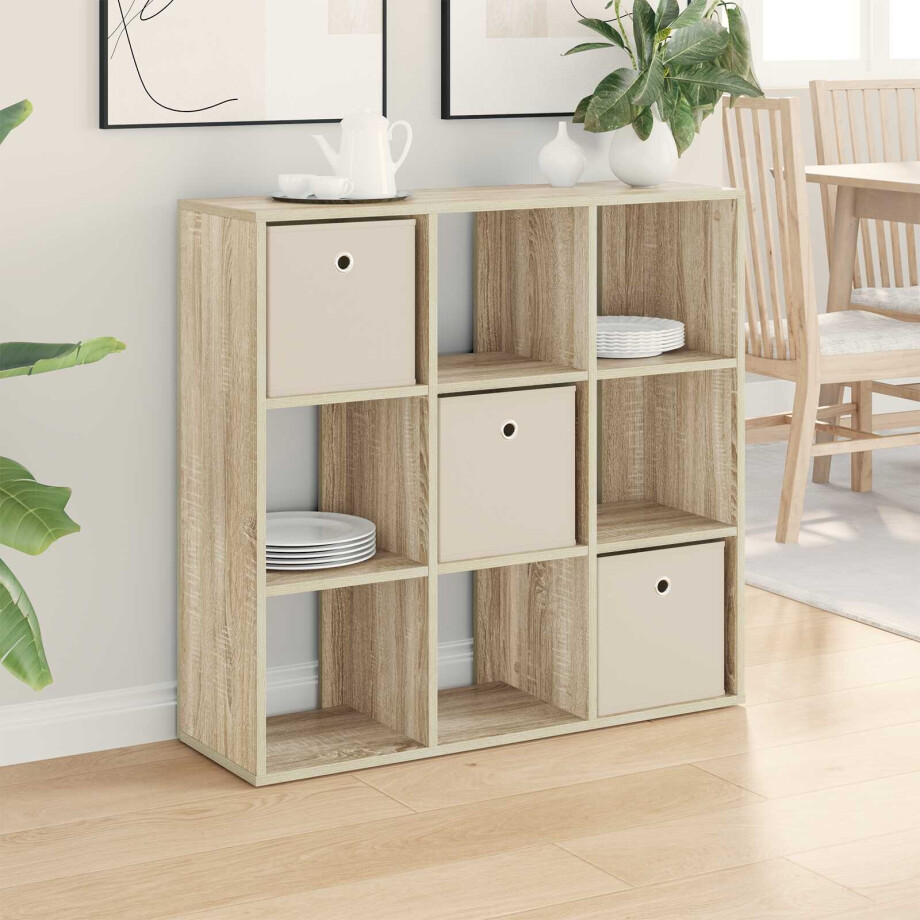 vidaXL Dressoir met lade Sonoma Eiken 88,5 x 29 x 84,5 cm vidaXL Dressoir met lade Sonoma Eiken 88,5 x 29 x 84,5 cm afbeelding 1