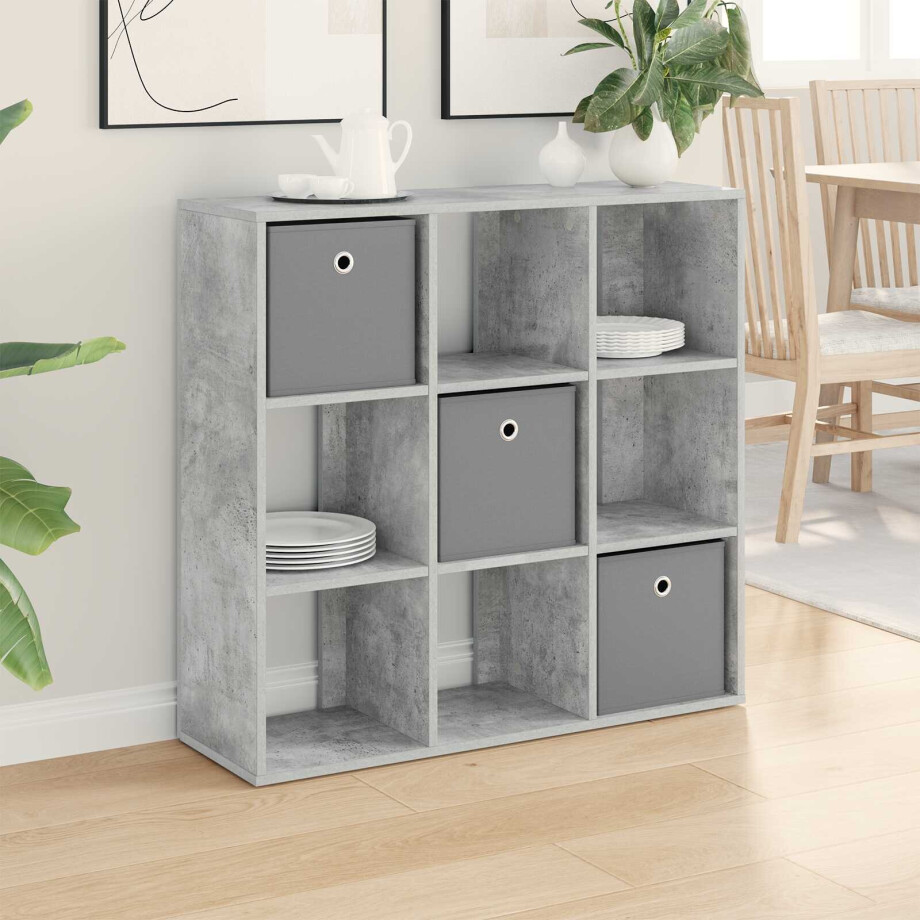 vidaXL Dressoir met lade Beton Grijs 88,5 x 29 x 84,5 cm vidaXL Dressoir met lade Beton Grijs 88,5 x 29 x 84,5 cm afbeelding 1