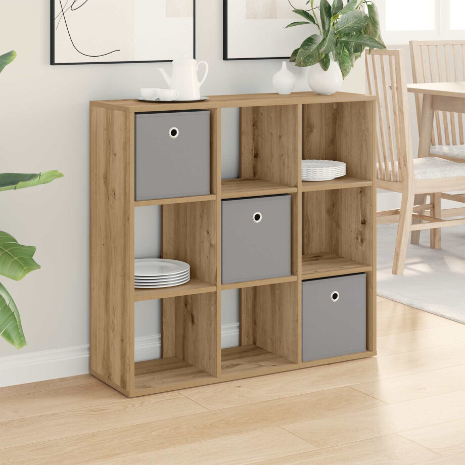 vidaXL Dressoir met lade Artisan Eiken 88,5 x 29 x 84,5 cm vidaXL Dressoir met lade Artisan Eiken 88,5 x 29 x 84,5 cm afbeelding 1